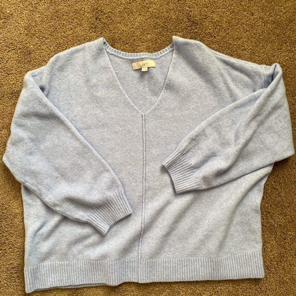 baby blue loft sweater
